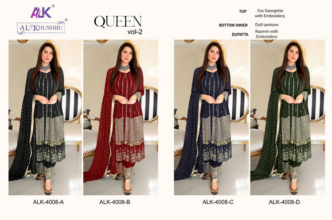 Alk Khushbu Queen Vol 2 Georgette Wholesale Pakistani Suits